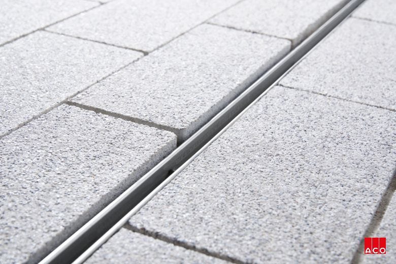 ACO Self® Schlitzahmen ACO Schlitzrinne aus Edelstahl für die Terrasse