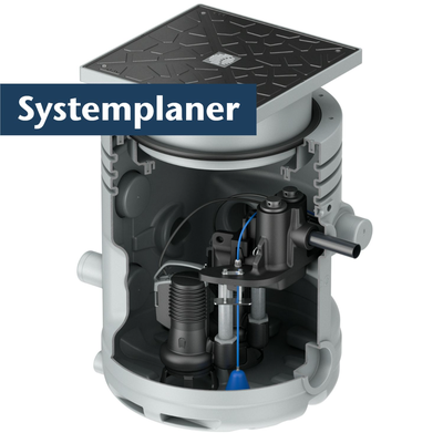 SYSTEMPLANER | ACO Muli Flex Hebeanlage für Grauwasser Unterflur 