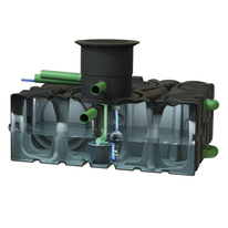 ACO Rain4me Komplettset Haus und Garten Professional Flachtank 8000 l für Regenwassernutzung