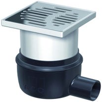 ACO Easyflow Bodenablauf komplett mit waagerechtem Ablauf als Kellerablauf