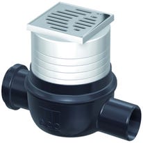 ACO Easyflow Bodenablauf komplett Flatline mit waagerechtem Ablauf und seitlichem Zulauf DN 50 als Kellerablauf