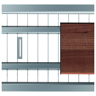 ACO Self® Doppelschlitzrost für Aufnahme Holz Edelstahl für Linienentwässerung