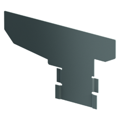 ACO Profiline Stirnwand für Keilrinne Stahl verzinkt für Fassadenentwässerung Baubreite 130 mm