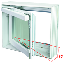 ACO Therm® 1.2 Zuluft-Drehflügel für Kellerfenster 2-fach WSG
