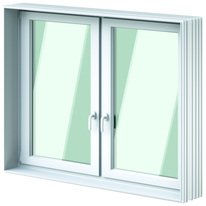 ACO Therm® 3.0 Leibungskellerfenster Standard zweiflügelig für Fertigteilwerk für Keller mit 3-fach WSG