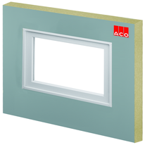 ACO Therm® Block Montageplatte Standardmontage 200 mm Dämmstärke mit Fensterzarge für Kunststofflichtschächte
