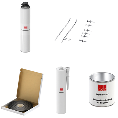 ACO Therm® Block Montageset druckwasserdichte Montage für Montageplatte mit Fensteraussparung